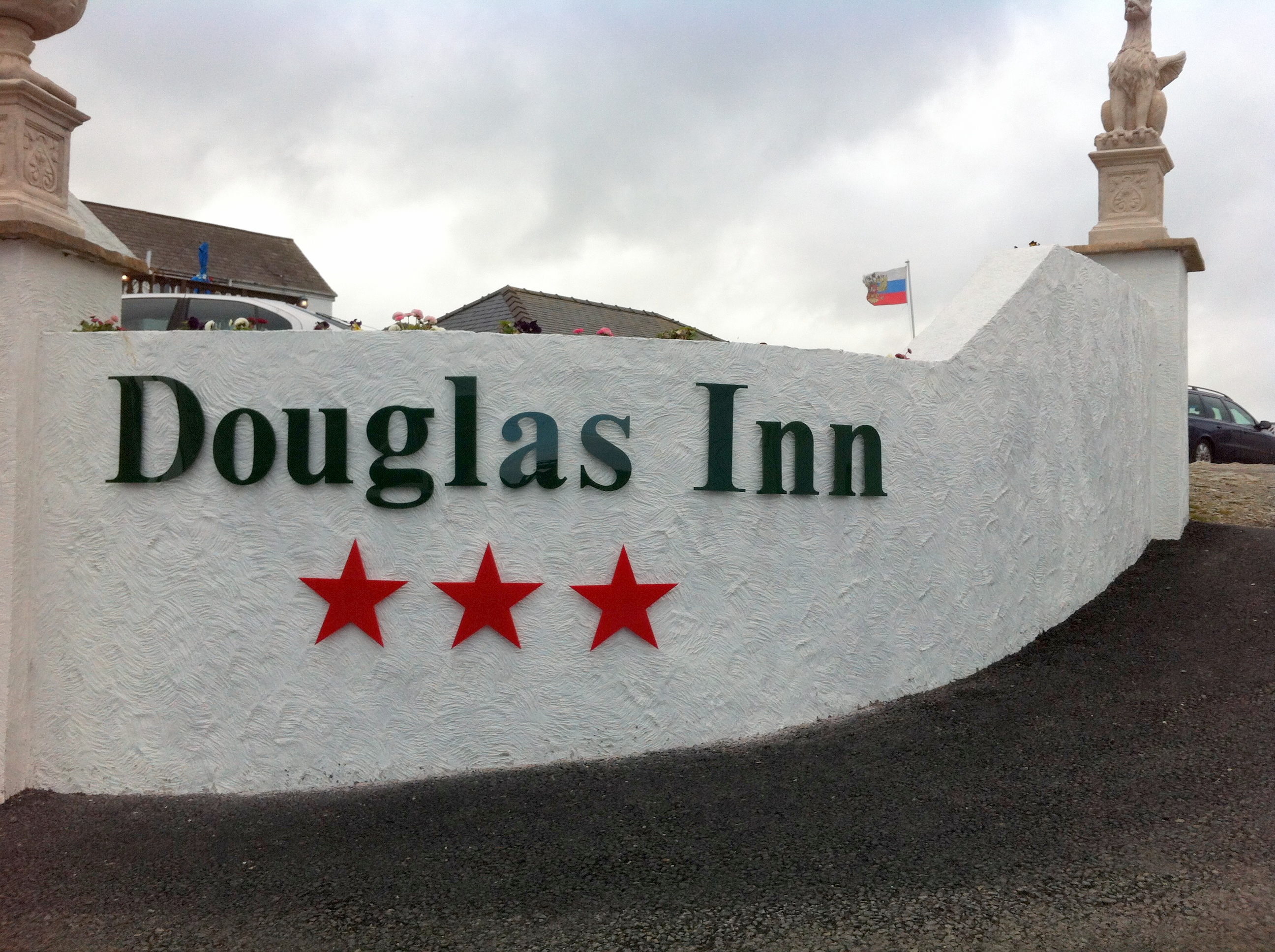 Douglass Inn letters and stars